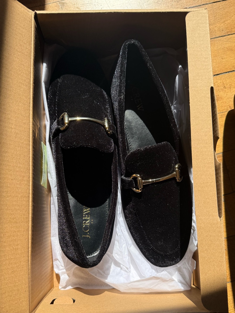 J. Crew Black Velvet Bit Loafers